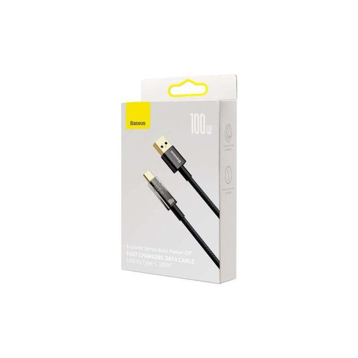 Explorer Series Auto Power-Off Fast Charging Data Cable Usb To Type-C 100w 1m Black