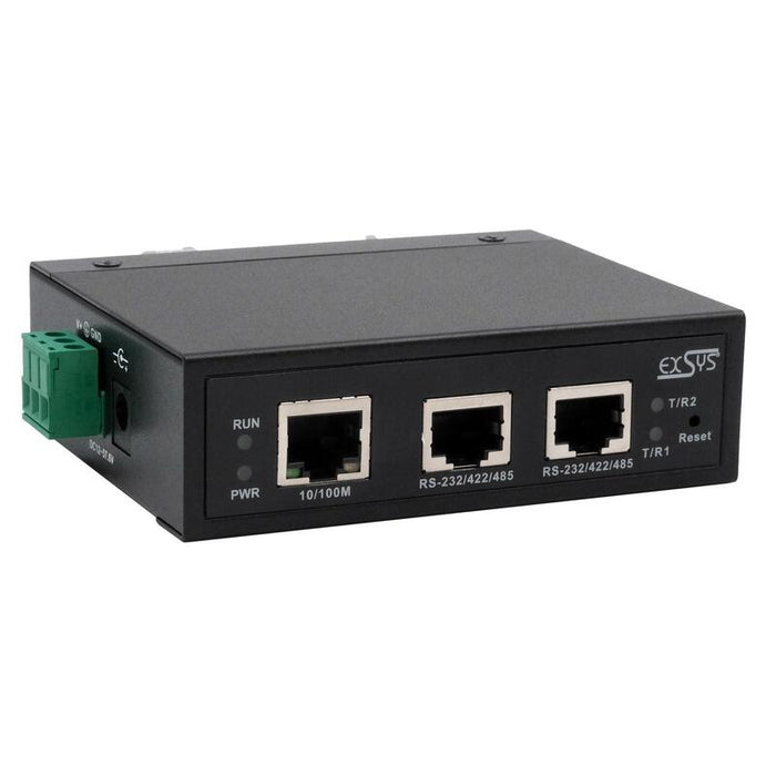 Exsys Ethernet A 2x Serie Rs-232/422/485 Incl..Din-Rail Kit