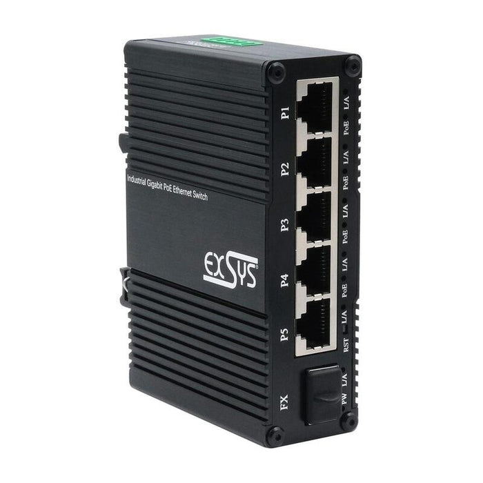 Exsys Ex-62030mpoe-Sfp-5+1 Port Industrial Gigabit Sfp Poe+ Mini Switch, Web Managed