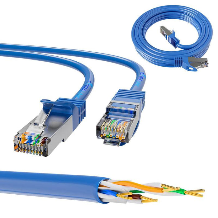 Extralink Cat.8.1 S Ftp 3m 40g Azul Lan Patch Cord, Cobre Networking Cable