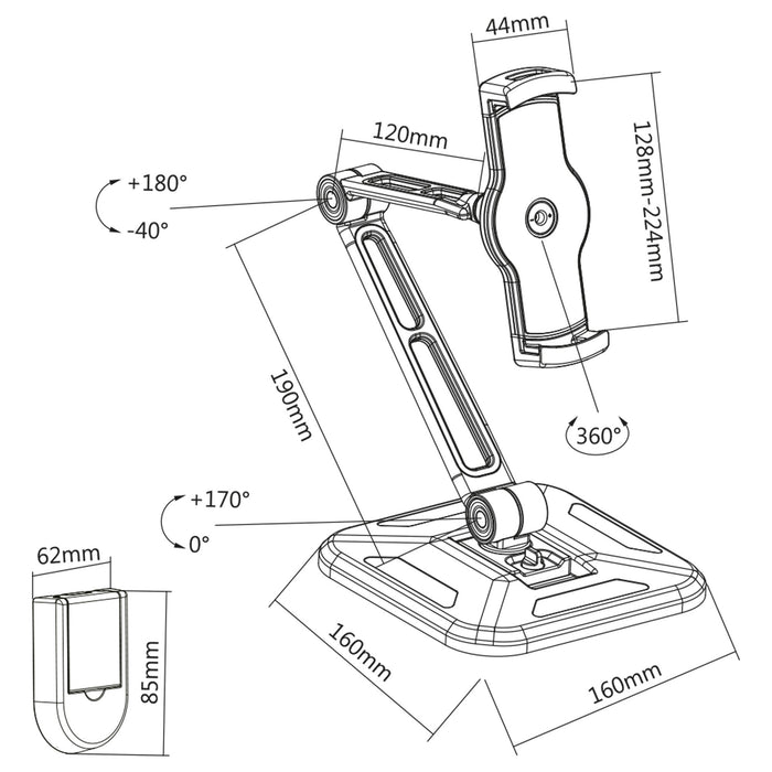 EAN 4043718263820 - InLine 23154A soporte Soporte pasivo Tablet/UMPC Negro imagen 2