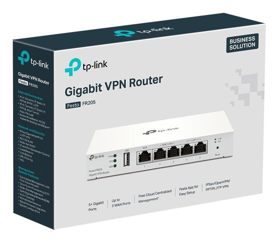 EAN 8885020621525 - TP-Link Festa FR205 router 10 Gigabit Ethernet, 100 Gigabit Ethernet, Gigabit Ethernet Blanco imagen 6