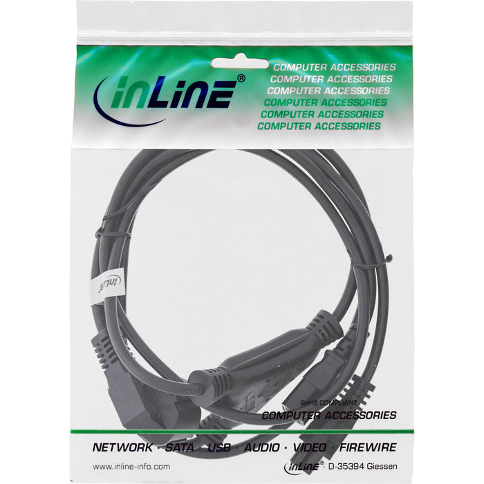 EAN 4043718203963 - InLine 16653D cable de transmisión Negro 2 m CEE7/7 C13 acoplador imagen 3