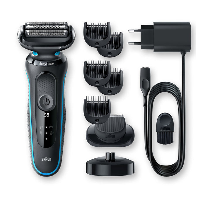 EAN 4210201241874 - Braun Series 5 50-M4500cs Máquina de afeitar de láminas Recortadora Negro, Azul imagen 3