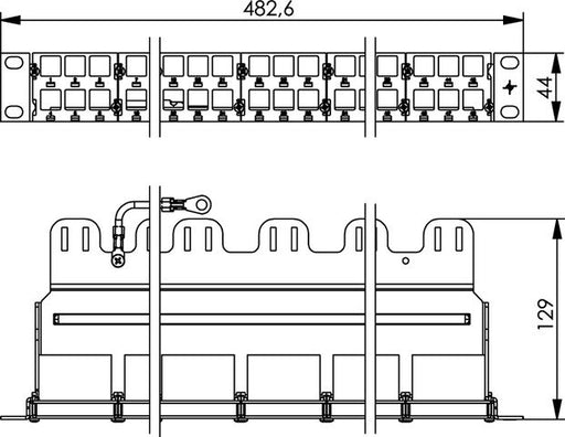 EAN 4018359427894 - Telegärtner H02025A0236 panel de parcheo 1U imagen 2