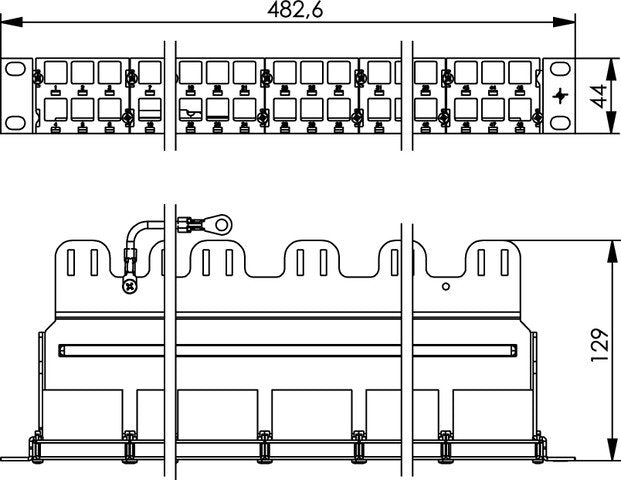 EAN 4018359427894 - Telegärtner H02025A0236 panel de parcheo 1U imagen 2
