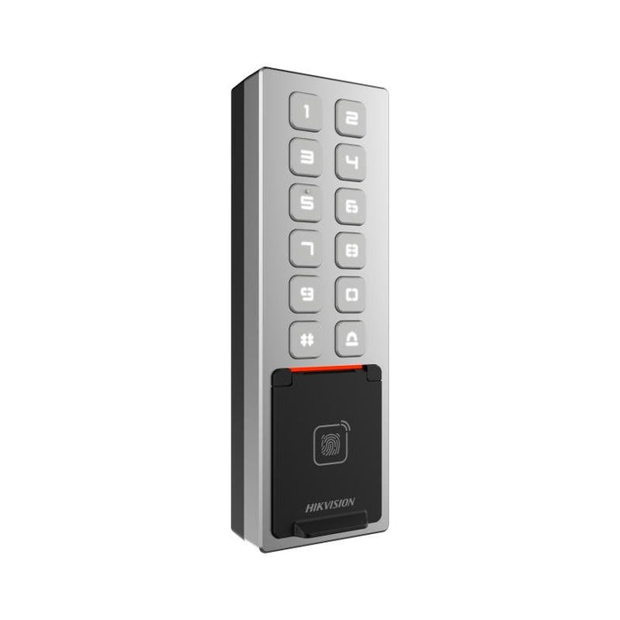 EAN 6942160415628 - Hikvision DS-K1T805MBFWX(STD) lector de control de acceso Lector básico de control de acceso Plata imagen 2