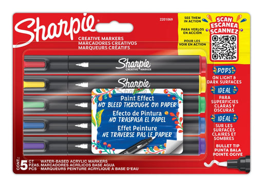 EAN 3026982010698 - Sharpie 2201069 marcador 5 pieza(s) Punta redonda Azul, Verde, Rojo, Violeta, Amarillo imagen 1