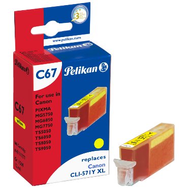 EAN 4018474111777 - Pelikan C67 cartucho de tinta Amarillo imagen 1