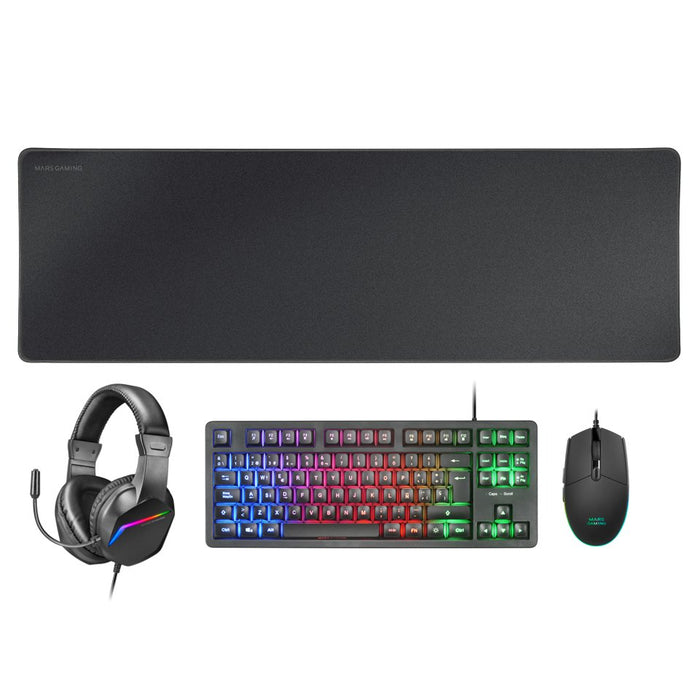 EAN 8435693103523 - Mars Gaming MCP-RGB3 teclado Ratón incluido Juego USB QWERTY imagen 1