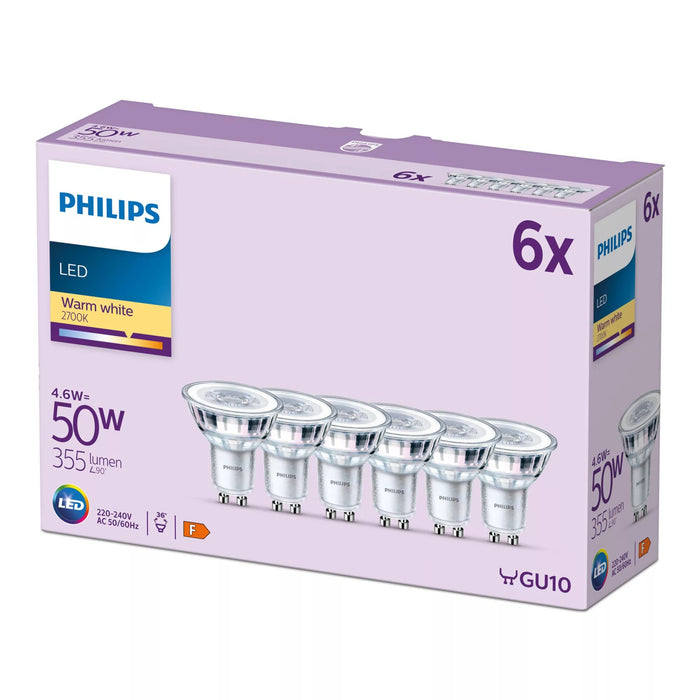 EAN 8719514452527 - Philips 8719514452527 lámpara LED Blanco cálido 2700 K 4,6 W GU10 F imagen 2
