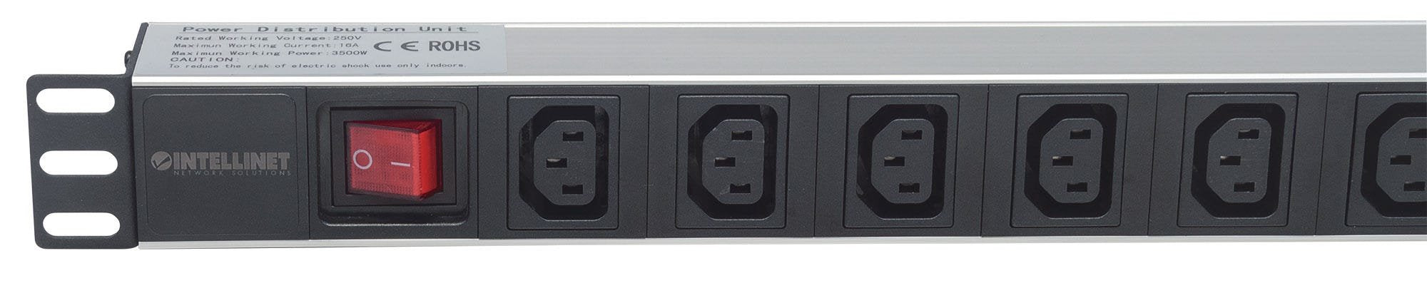EAN 0766623163620 - Intellinet 163620 unidad de distribución de energía (PDU) 8 salidas AC 1U Negro, Plata imagen 4