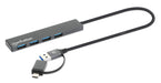 EAN 766623181006 - Manhattan 181006 hub de interfaz USB 3.2 Gen 1 (3.1 Gen 1) Type-A 5000 Mbit/s Gris imagen 2