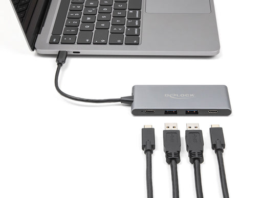 EAN 4043619641116 - DeLOCK 64111 hub de interfaz USB 3.2 Gen 2 (3.1 Gen 2) Type-C 10000 Mbit/s Gris imagen 2