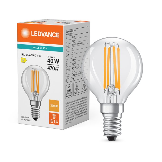 EAN 4099854468414 - Osram 4099854468414 lámpara LED Blanco cálido 2700 K 3,4 W E14 E imagen 5