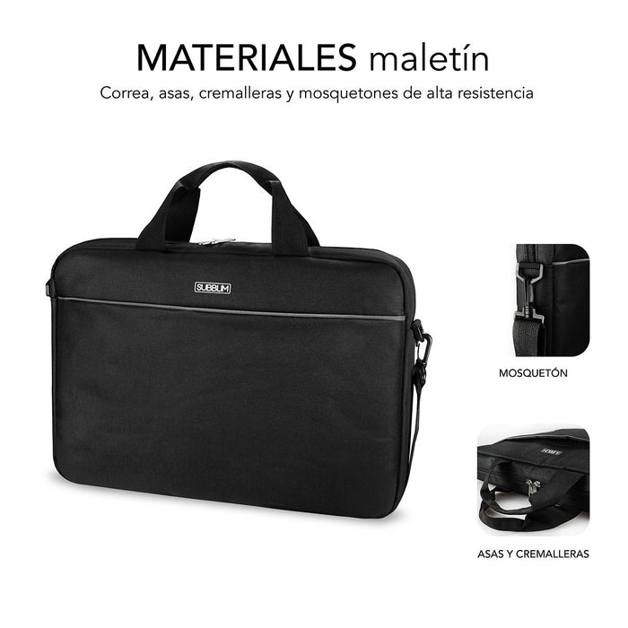 EAN 8436586741204 - SUBBLIM SUB-LB-2SP0050 maletines para portátil 39,6 cm (15.6") Maletín Toploader Negro imagen 3