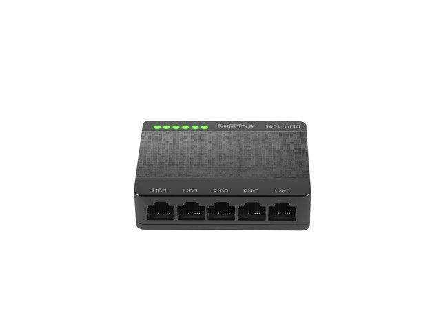 EAN 5901969415698 - Lanberg DSP1-1005 switch No administrado Gigabit Ethernet (10/100/1000) Negro, Gris imagen 1