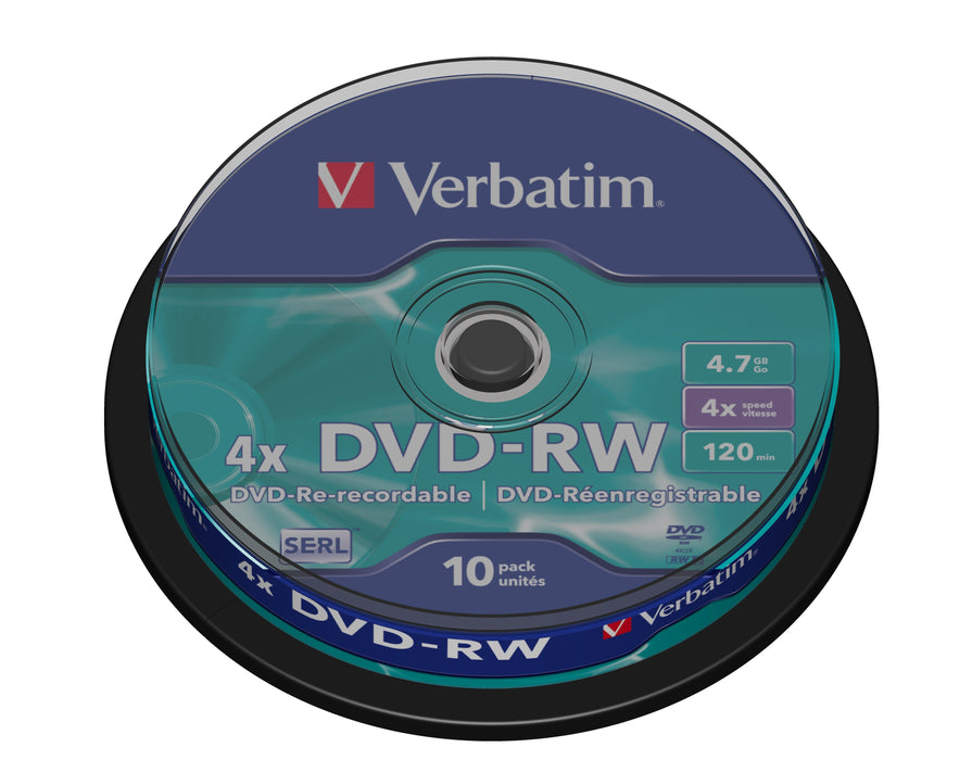EAN 0023942435525 - Verbatim DVD-RW Matt Silver 4x 4,7 GB 10 pieza(s) imagen 3