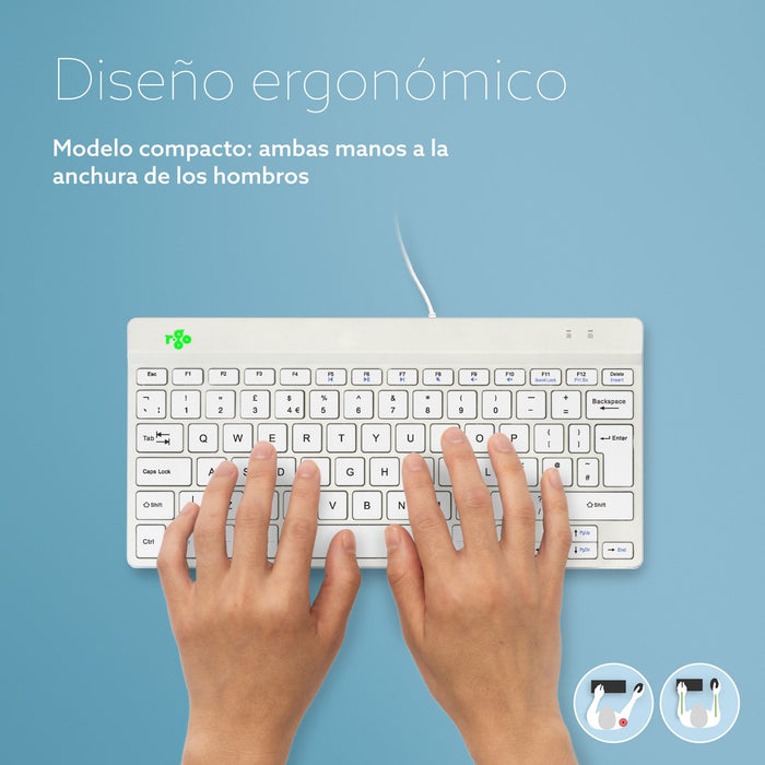 EAN 8719274492085 - R-Go Tools RGOCOUKWDWH teclado Oficina USB Inglés imagen 8