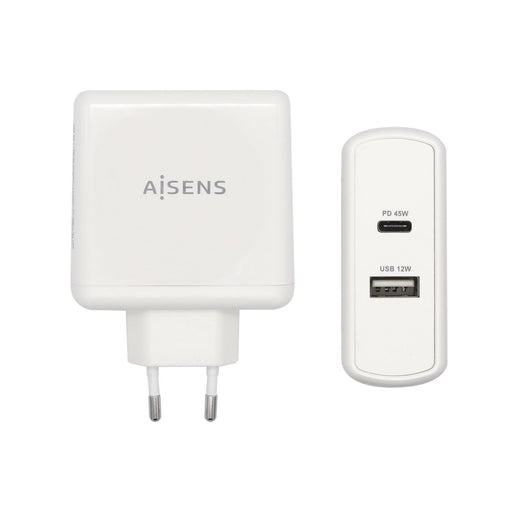 EAN 8436574706246 - AISENS ASCH-2PD45A-W cargador de dispositivo móvil GPS, Mando para videojuegos, MP3, MP4, Teléfono móvil, imagen 1