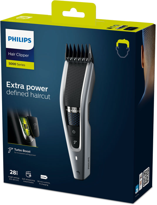 EAN 8710103914051 - Philips 5000 series HC5630/15 cortadora de pelo y maquinilla Negro, Plata 28 Ión de litio imagen 3