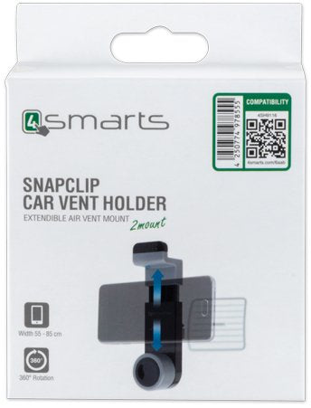 EAN 4250774978555 - 4smarts Snapclip Soporte pasivo Teléfono móvil/smartphone, Navegante Negro imagen 2