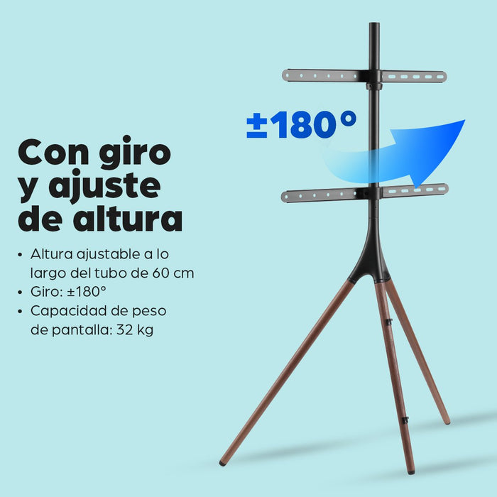 EAN 0766623461795 - Manhattan 461795 soporte para monitor 165,1 cm (65") Piso Azul, Marrón imagen 13