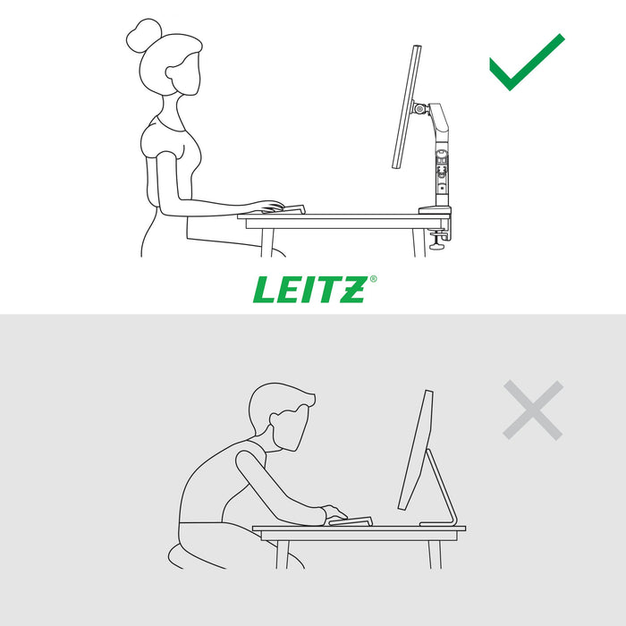 EAN 4002432134656 - Leitz 64890085 soporte para monitor 81,3 cm (32") Escritorio Gris imagen 7