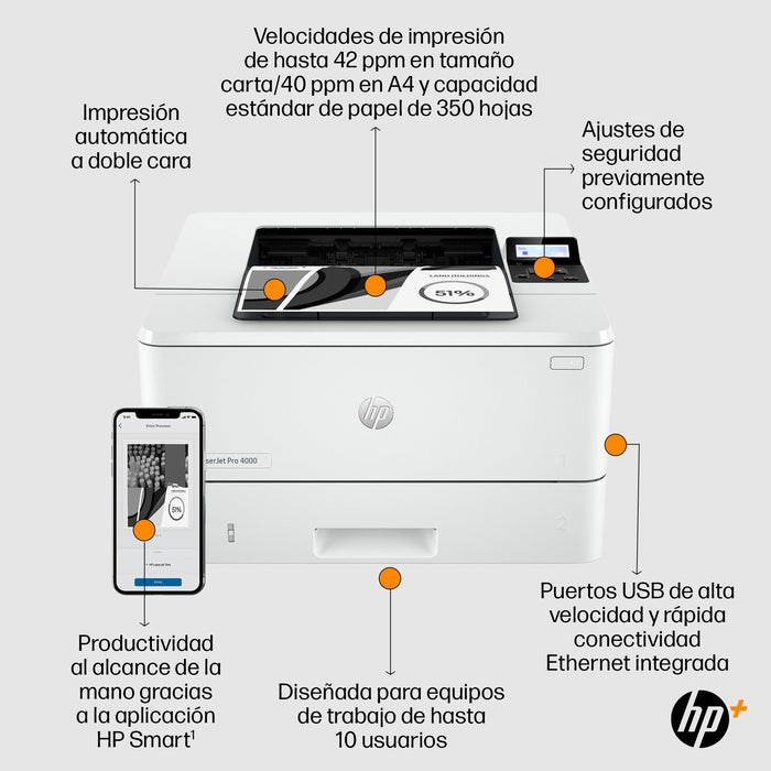 EAN 0195161269622 - HP LaserJet Pro 4002dne Printer 1200 x 1200 DPI imagen 9