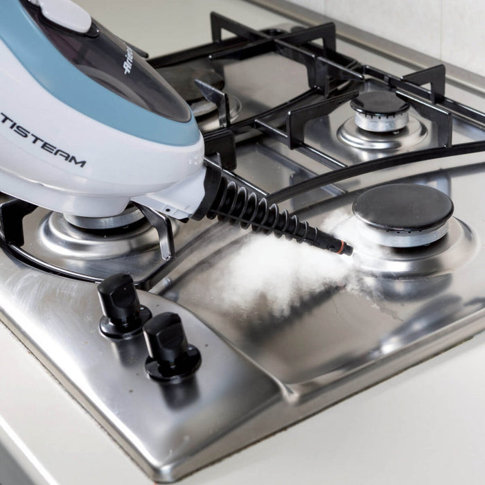 EAN 8003705114241 - Ariete 4164/00 Fregona a vapor 0,35 L 1500 W Blanco, Azul claro imagen 5