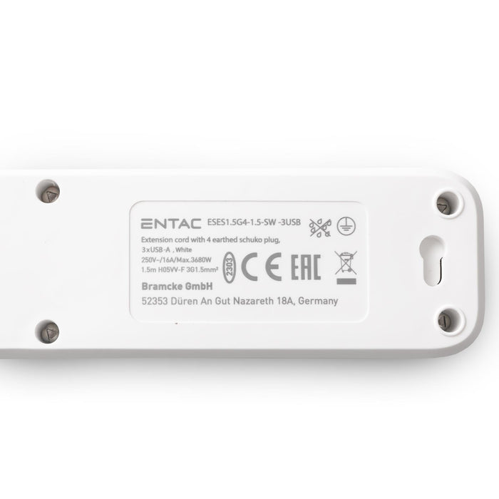 EAN 5999097991023 - Entac EWL-ELS-SOL-R base múltiple 1,5 m 4 salidas AC Interior Blanco imagen 7