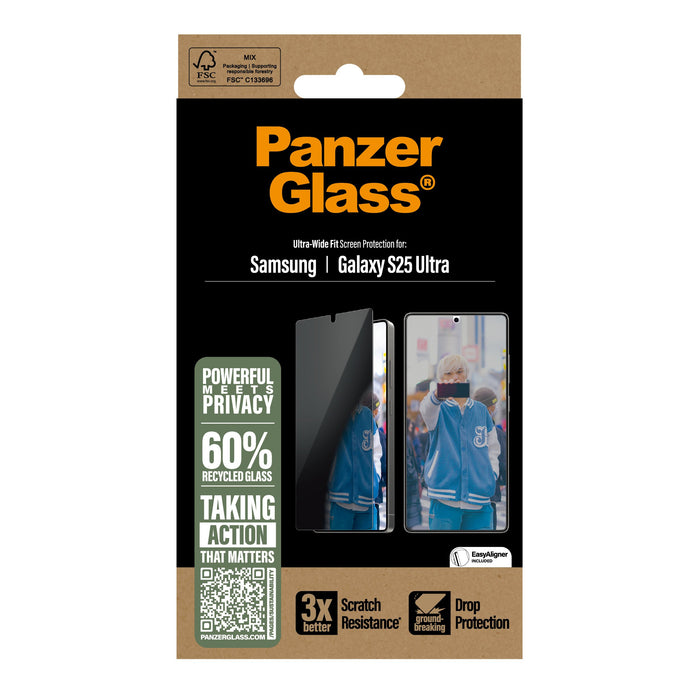 EAN 5715685017377 - PanzerGlass ® Privacy Screen Protector Samsung Galaxy S25 Ultra | Ultra-Wide Fit Protector de pantalla 1  imagen 3