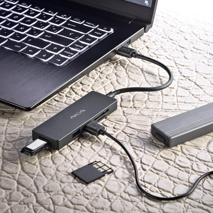 EAN 8435430626049 - NGS IHUB READER USB 3.2 Gen 1 (3.1 Gen 1) Type-A 5000 Mbit/s Negro imagen 5