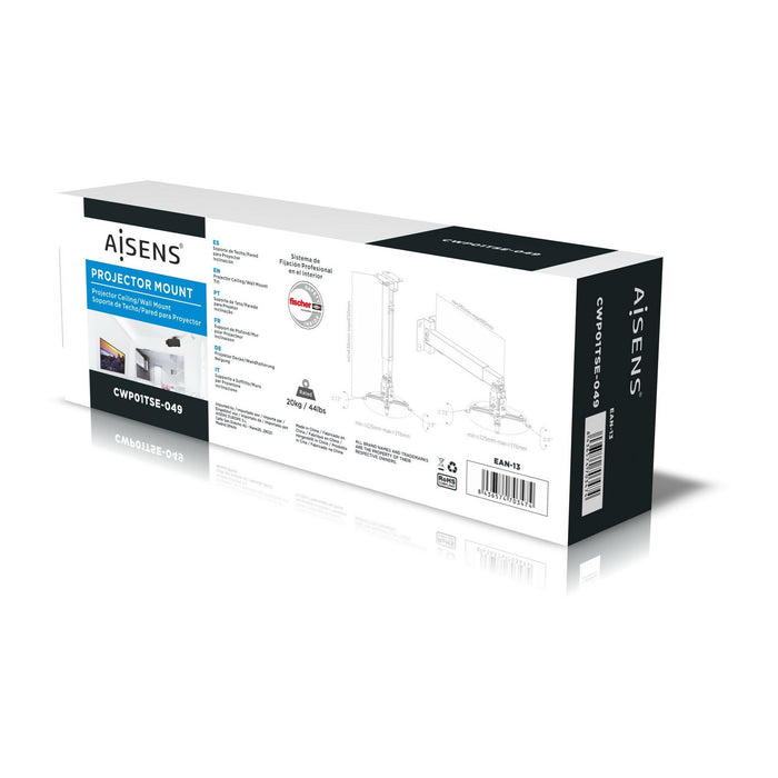 EAN 8436574703474 - AISENS CWP01TSE-049 montaje para projector Pared/techo Blanco imagen 10