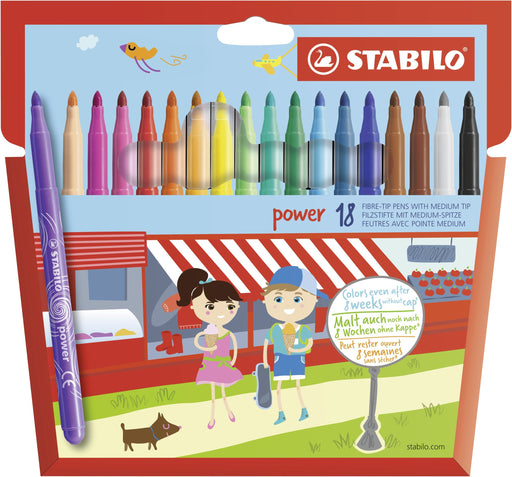 EAN 3168070280184 - STABILO power rotulador Medio Multicolor 18 pieza(s) imagen 1
