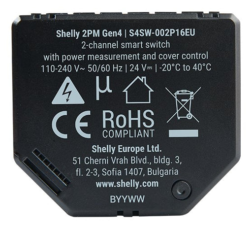 EAN 3800238070755 - Shelly 2PM Gen4 Actuador para estores/persianas 2 canales imagen 2