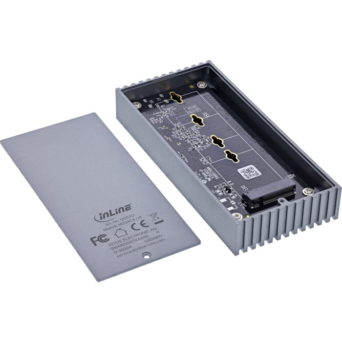EAN 4043718342143 - InLine 00031J caja para disco duro externo Caja externa para unidad de estado sólido (SSD) Gris M.2 imagen 2