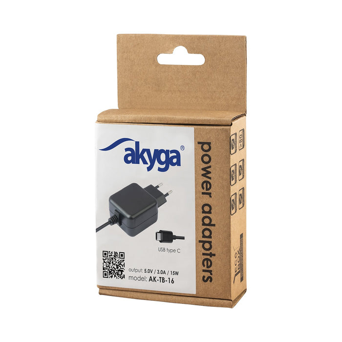 EAN 5901720135841 - Akyga AK-TB-16 adaptador e inversor de corriente Interior 15 W Negro imagen 4