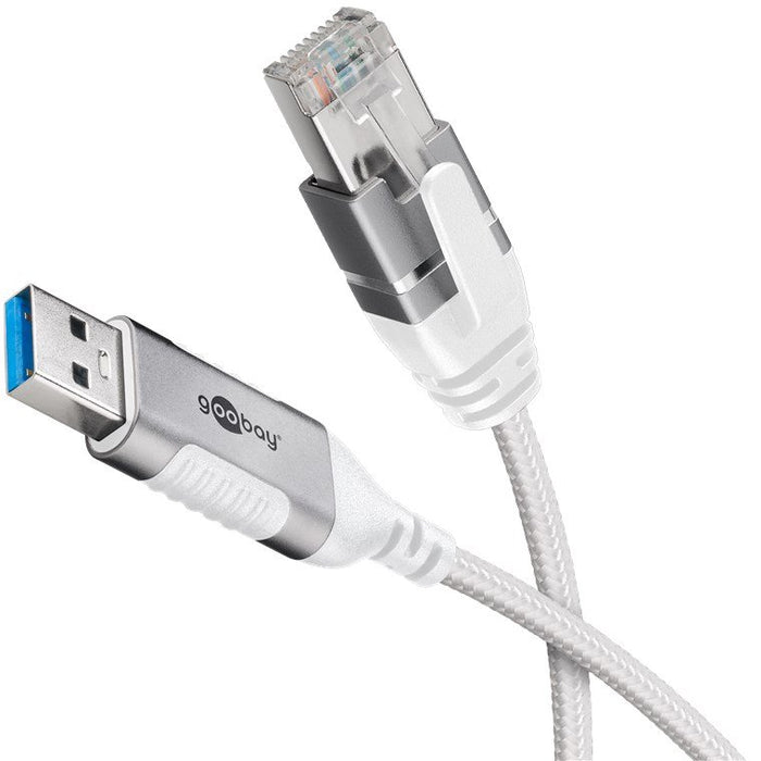 EAN 4040849743818 - Goobay 74381 cambiador de género para cable USB 3.0 type A RJ45 Blanco imagen 2