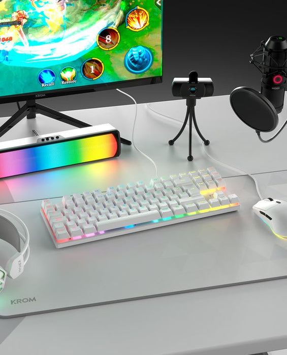 EAN 8436587975752 - Krom NXKROMKLASS teclado Ratón incluido Juego USB QWERTY Inglés Blanco imagen 12