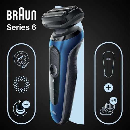 EAN 4210201433026 - Braun Series 6 61-B1500s Máquina de afeitar de láminas Recortadora Azul imagen 1