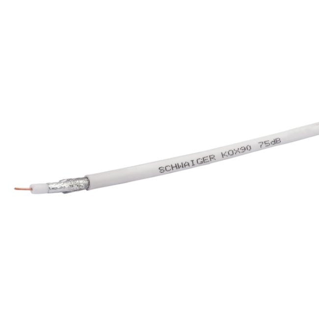 EAN 4004005500509 - Schwaiger Kabel / Adapter cable coaxial 50 m Blanco imagen 3