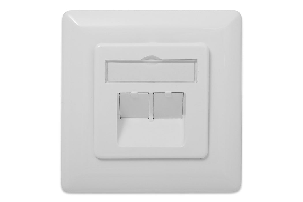 EAN 4016032320227 - Digitus DN-9008-1 toma de corriente 2 x RJ-45 Blanco imagen 2