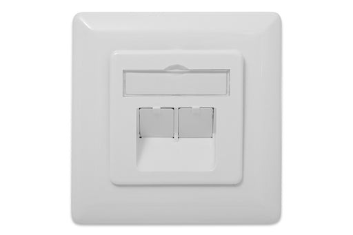 EAN 4016032320227 - Digitus DN-9008-1 toma de corriente 2 x RJ-45 Blanco imagen 2