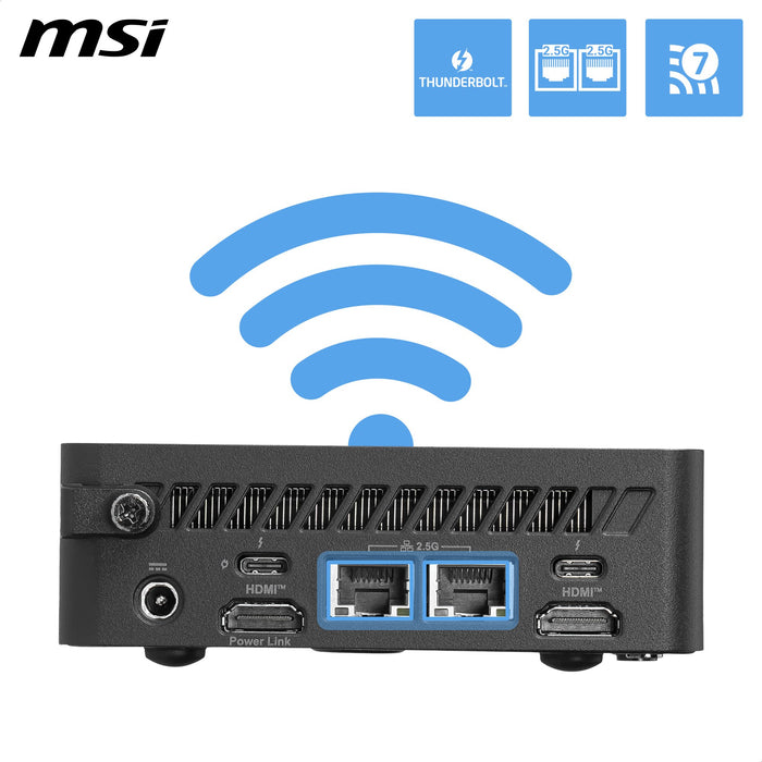 EAN 4711377431224 - MSI Cubi NUC AI+ 3MG-003EU Copilot+ PC Intel Core Ultra 7 355 16 GB DDR5-SDRAM 1 TB SSD Windows 11 Pro Mi imagen 8