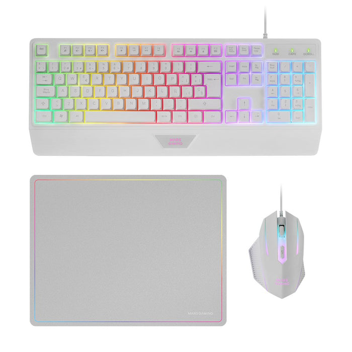 EAN 8435693105831 - Mars Gaming MCP124W teclado Ratón incluido Juego USB QWERTY imagen 1