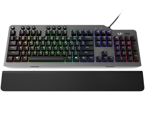 EAN 193268293847 - Lenovo Legion K500 teclado Juego USB QWERTY Inglés de EE. UU. Negro, Gris imagen 1