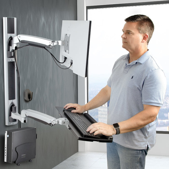 EAN 0065030899475 - StarTech.com 2PASTSC-WALL-MOUNT estacion de trabajo sentado o de pie imagen 7