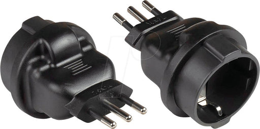 EAN 4014619460731 - Alcasa PA-6502S adaptador de enchufe eléctrico Tipo L (IT) Tipo F Negro imagen 1