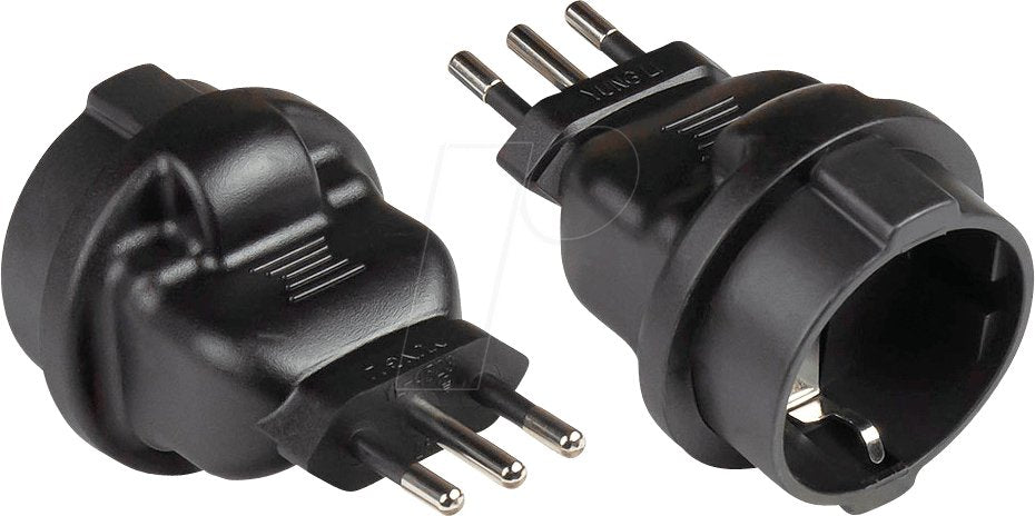 EAN 4014619460731 - Alcasa PA-6502S adaptador de enchufe eléctrico Tipo L (IT) Tipo F Negro imagen 1